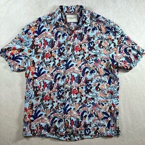 Scotch & Soda KEONI All Over Print Hawaii Tiki Short Sleeve Button Front Shirt